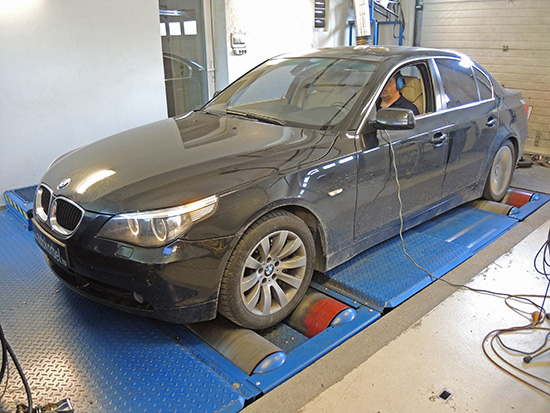 BMW E60 535d 272LE chiptuning teljesítménymérés